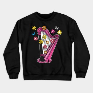 Mothers Day Harp Mom Female Harpist Crewneck Sweatshirt